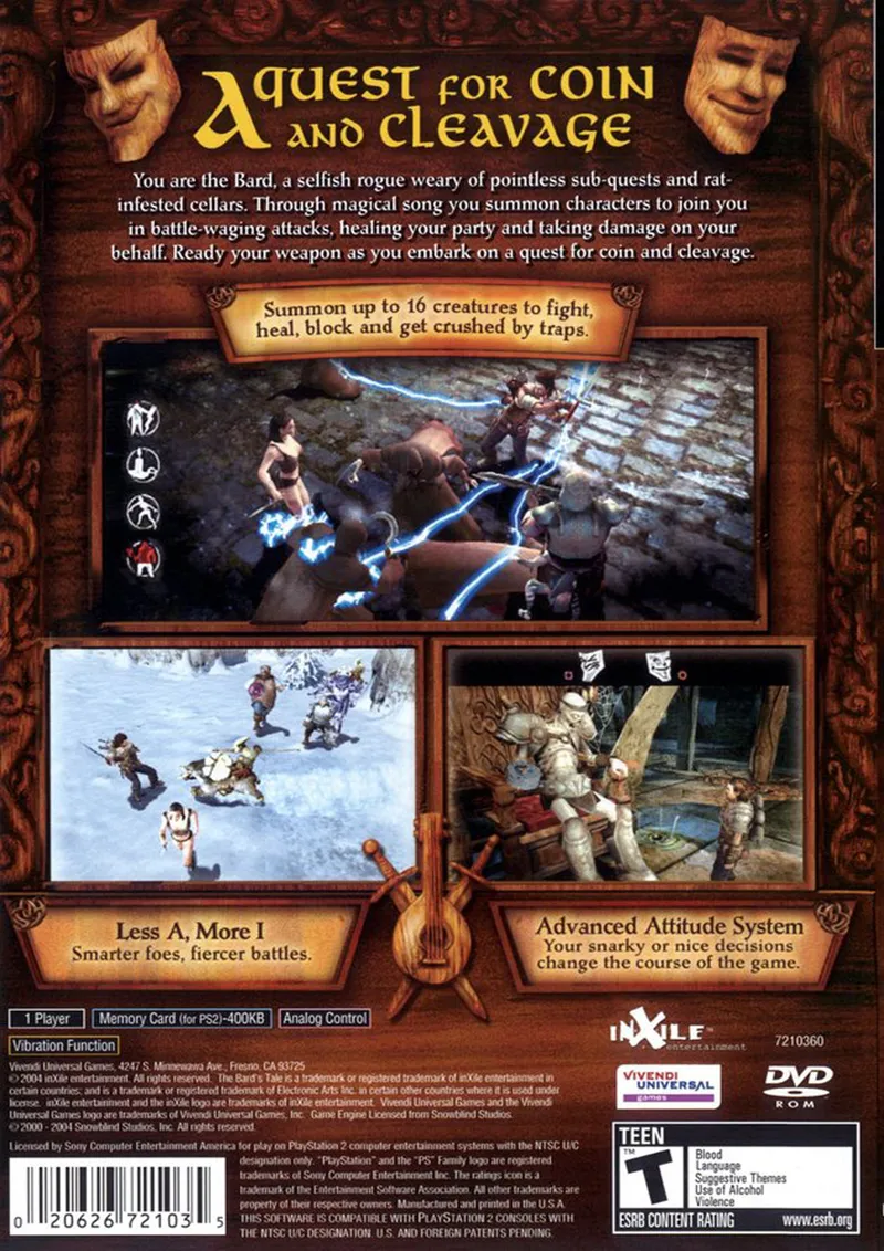 The Bard's Tale box back
