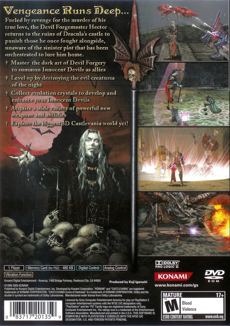 Castlevania: Curse of Darkness box back