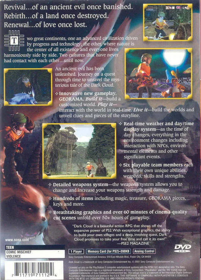 Dark Cloud box back