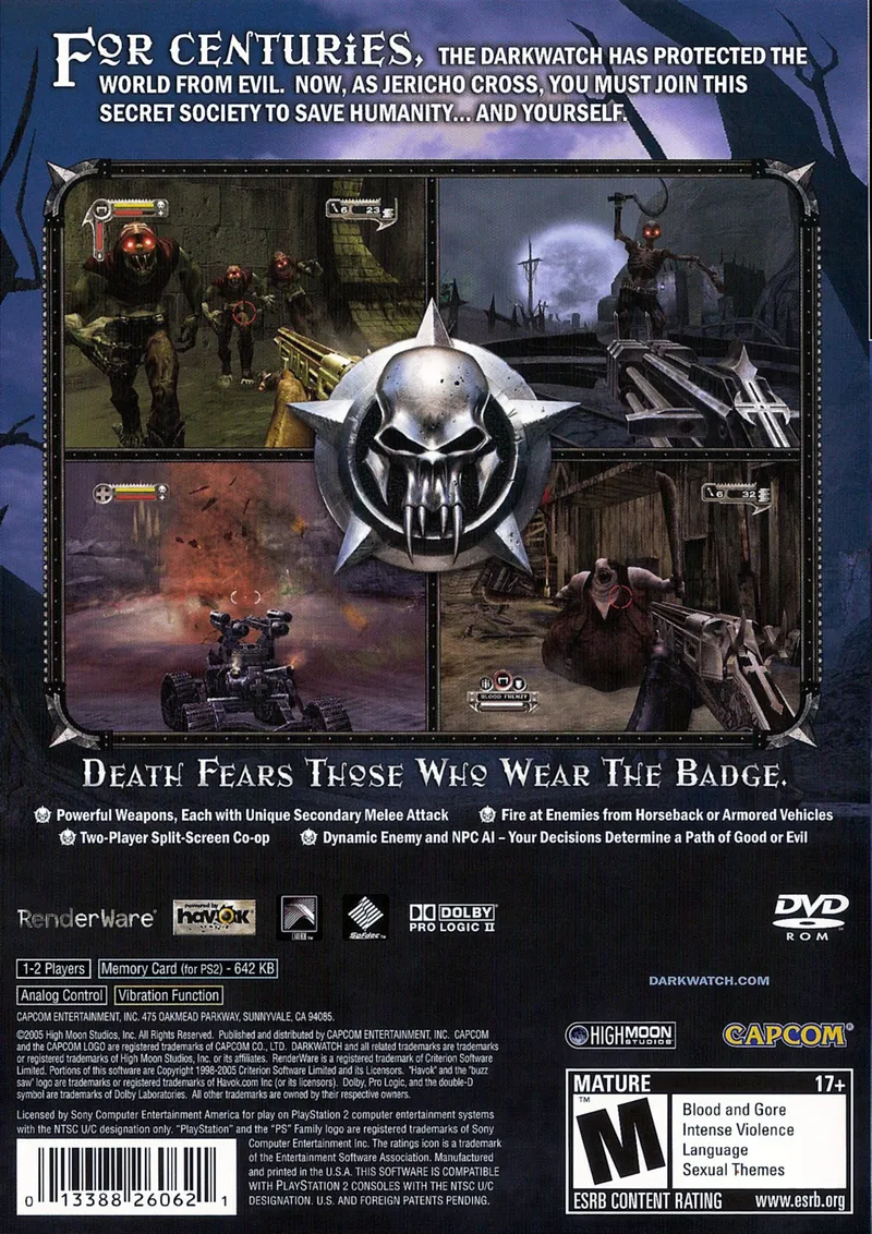 Darkwatch box back
