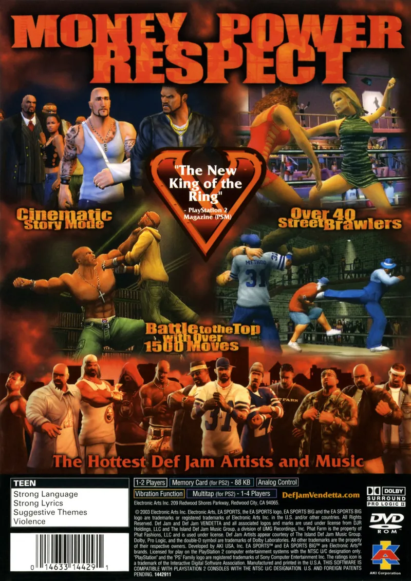 Def Jam Vendetta box back