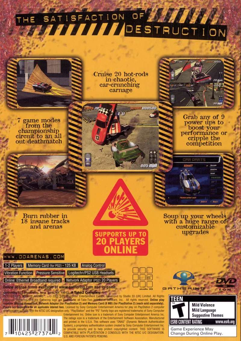 Destruction Derby: Arenas box back