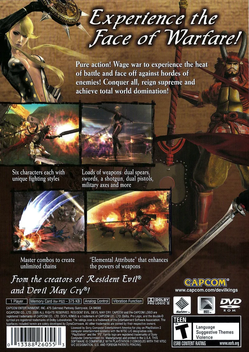 Devil Kings box back