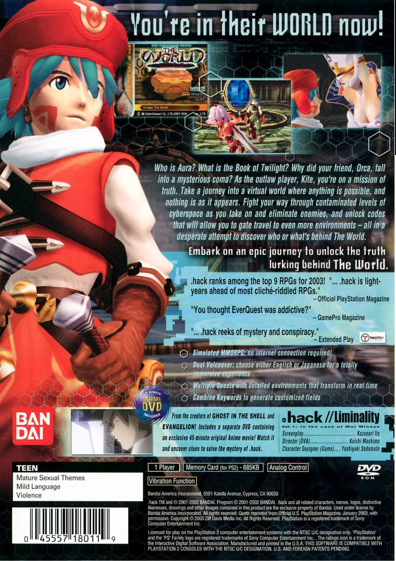 .hack//Infection box back