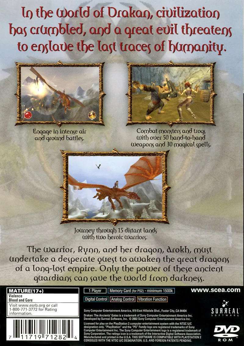 Drakan: The Ancients' Gates box back