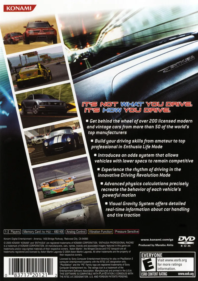 Enthusia Professional Racing box back