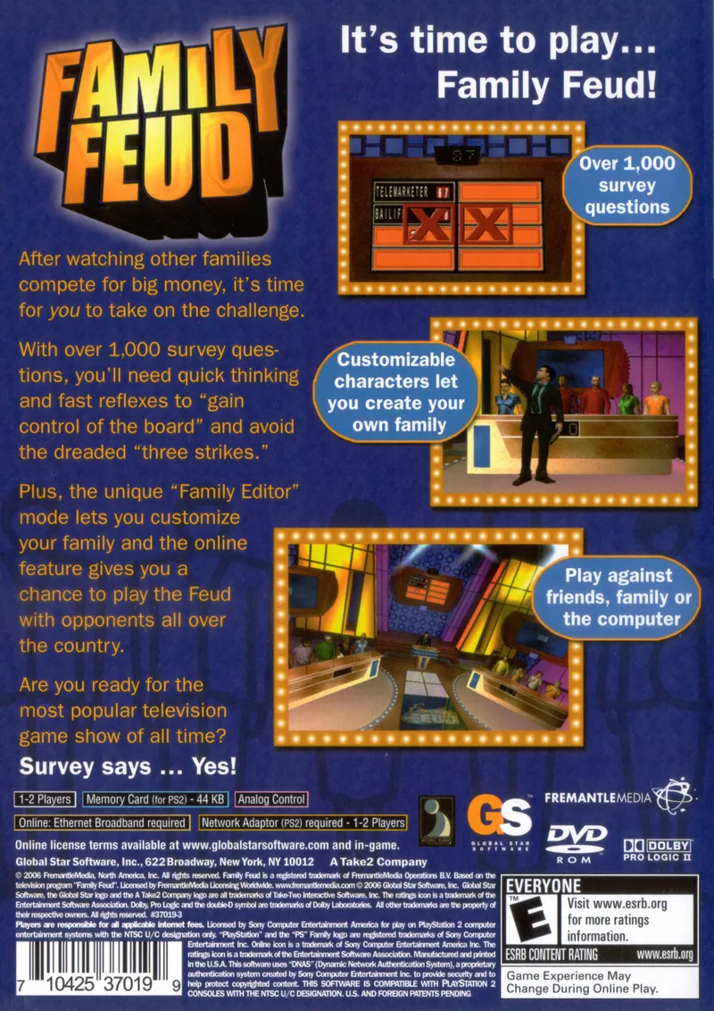 Family Feud box back