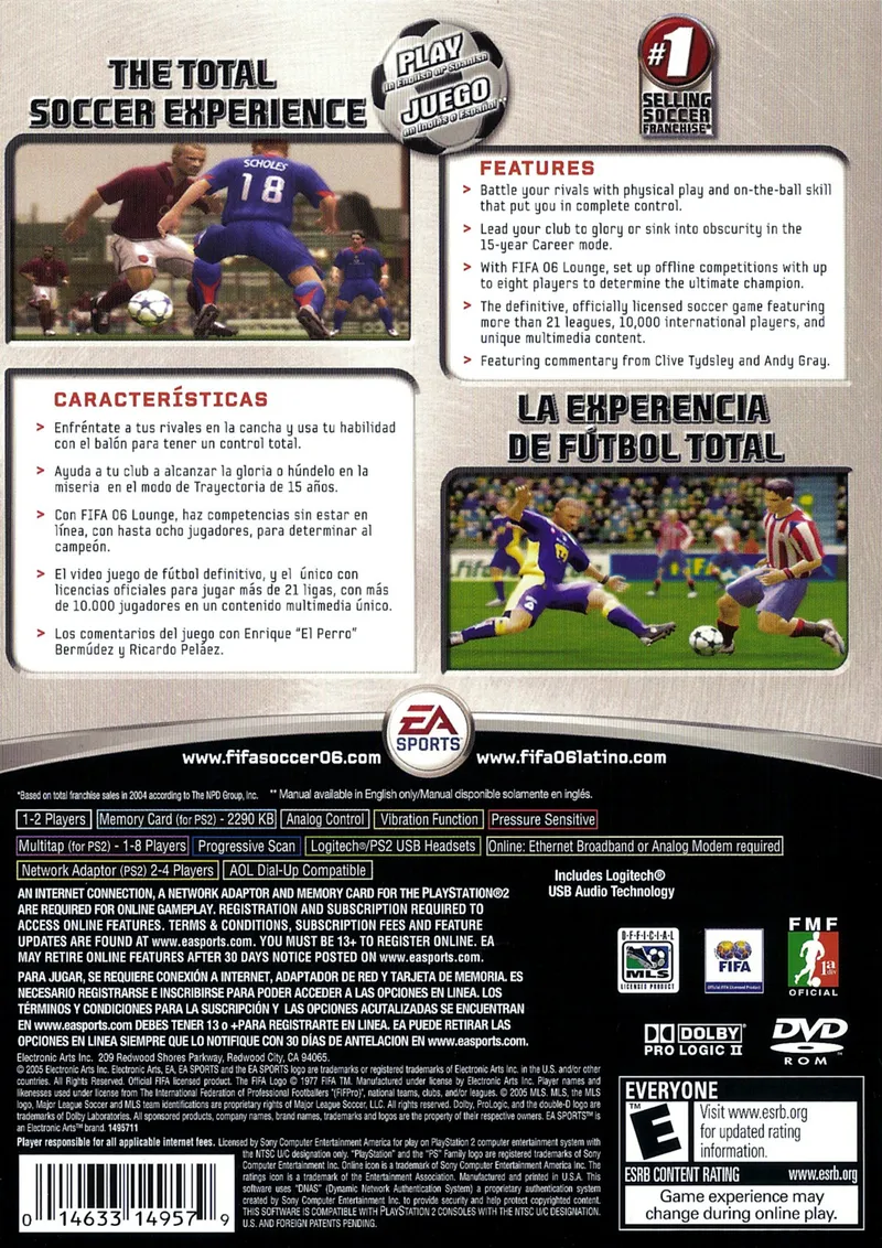FIFA Soccer 06 box back