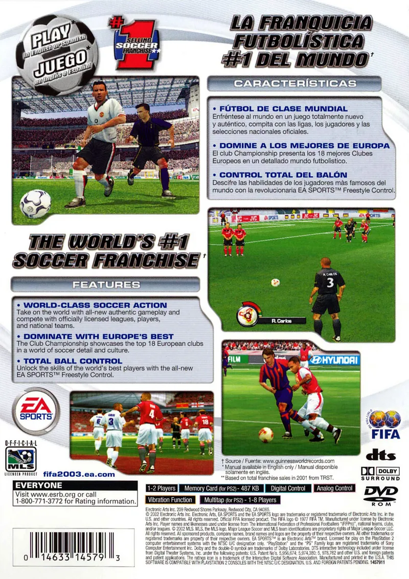 FIFA Soccer 2003 box back