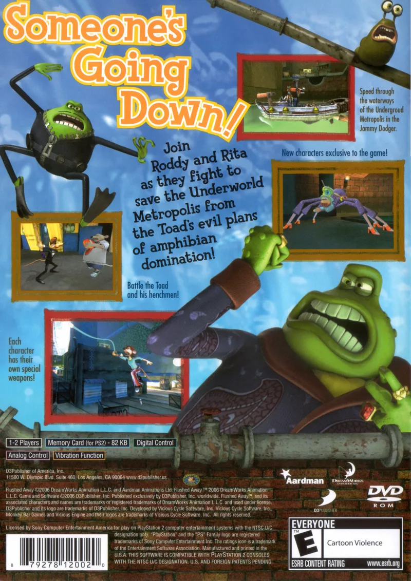 Flushed Away box back
