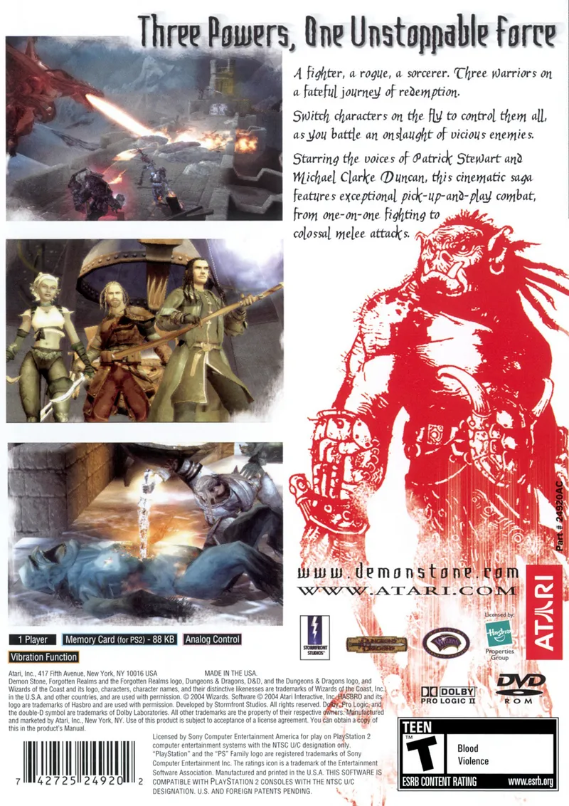 Forgotten Realms: Demon Stone box back