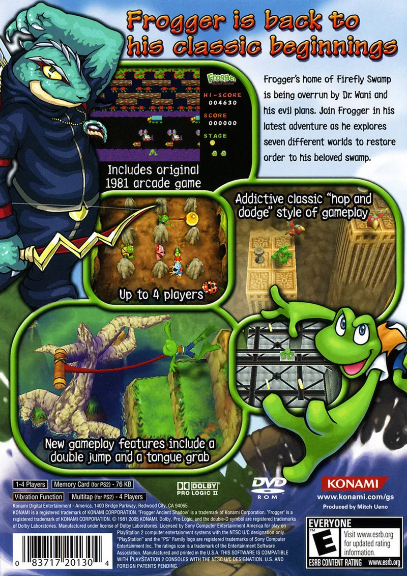 Frogger: Ancient Shadow box back