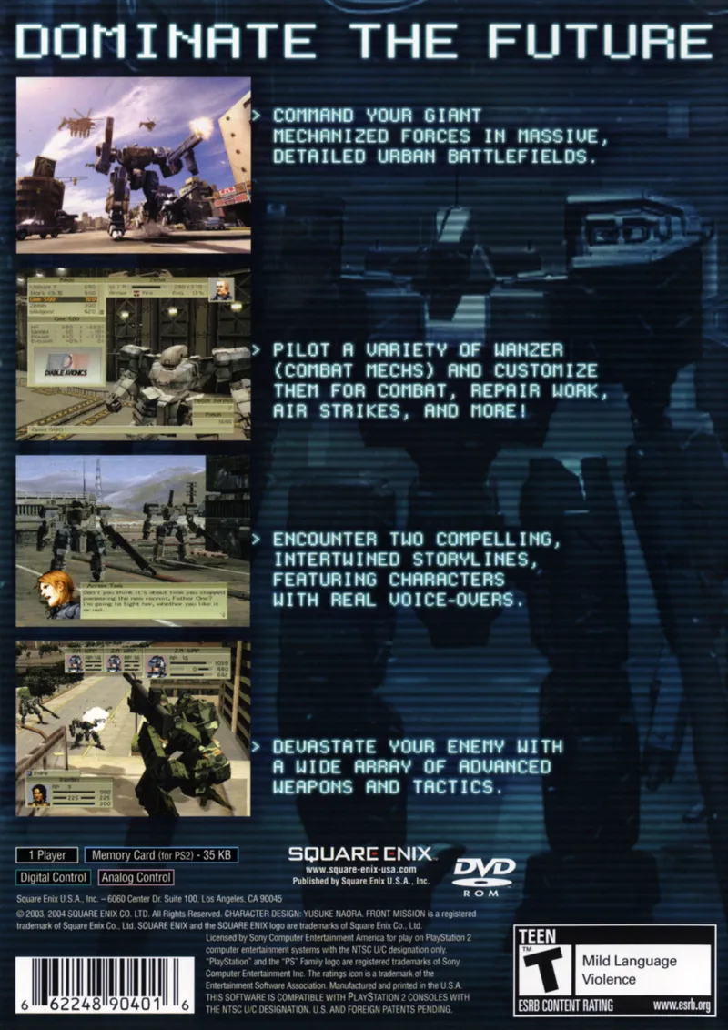 Front Mission 4 box back