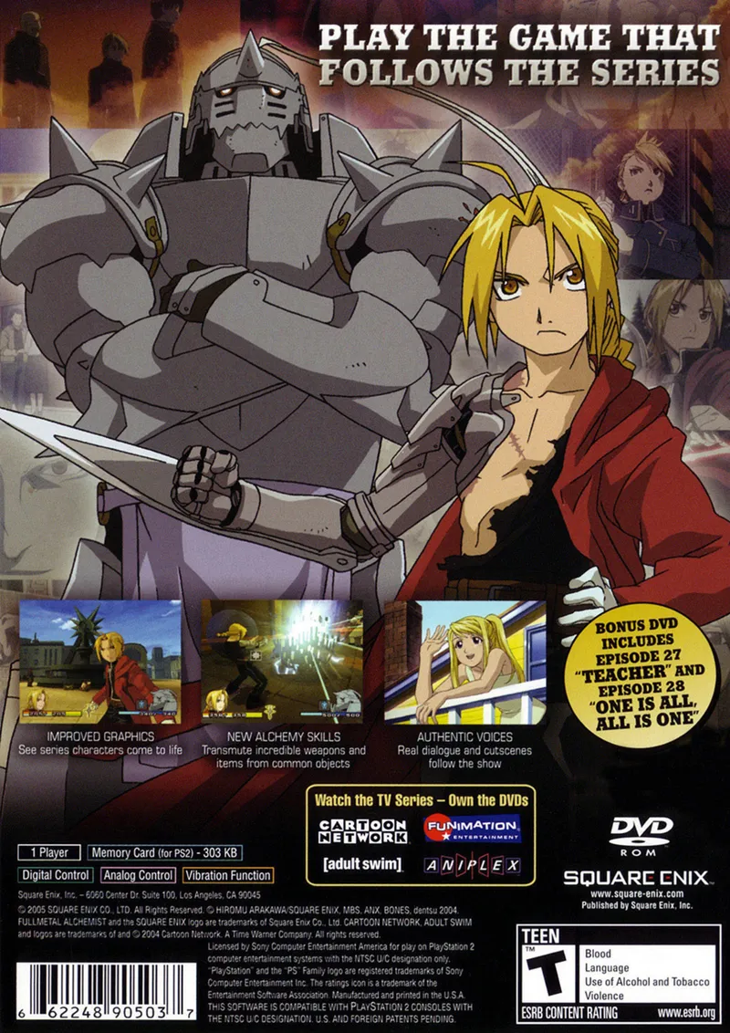 Fullmetal Alchemist 2: Curse of the Crimson Elixir box back