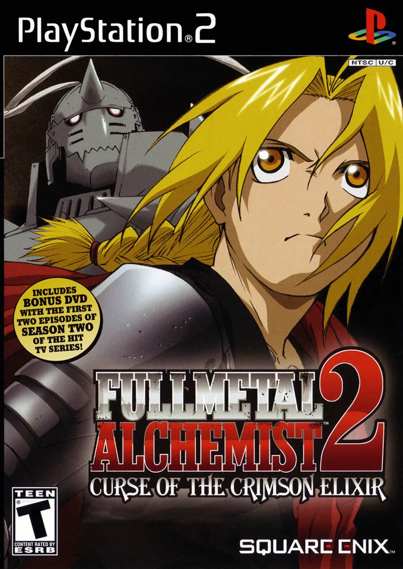 Fullmetal Alchemist 2: Curse of the Crimson Elixir cover art for Sony Playstation 2