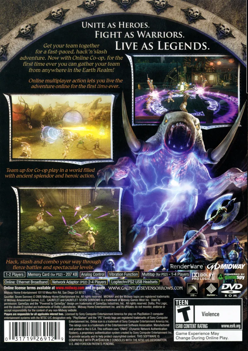 Gauntlet: Seven Sorrows box back