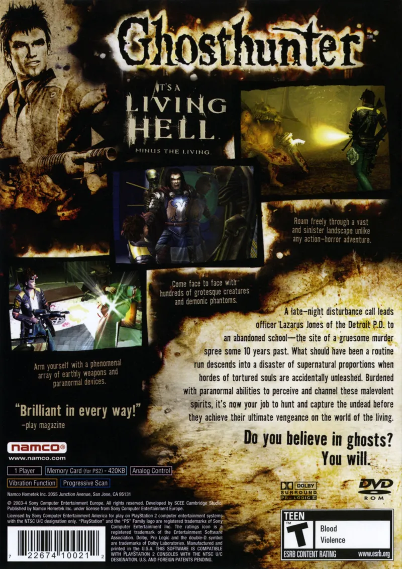 Ghosthunter box back