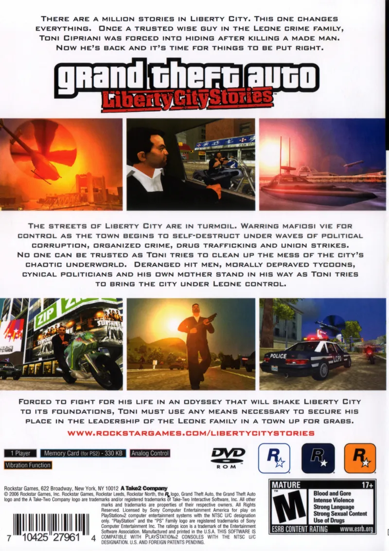 Grand Theft Auto: Liberty City Stories box back