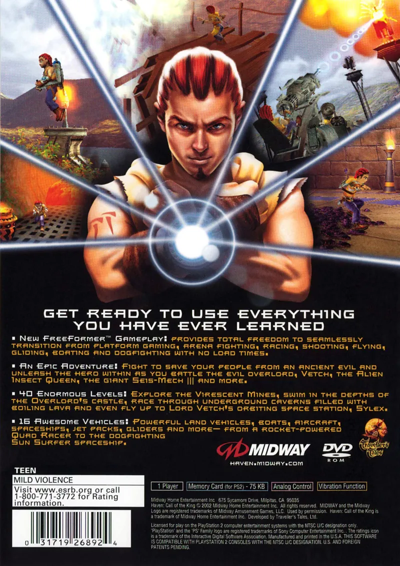 Haven: Call of the King box back