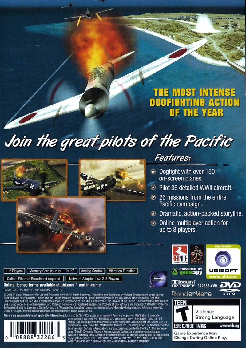 Heroes of the Pacific box back