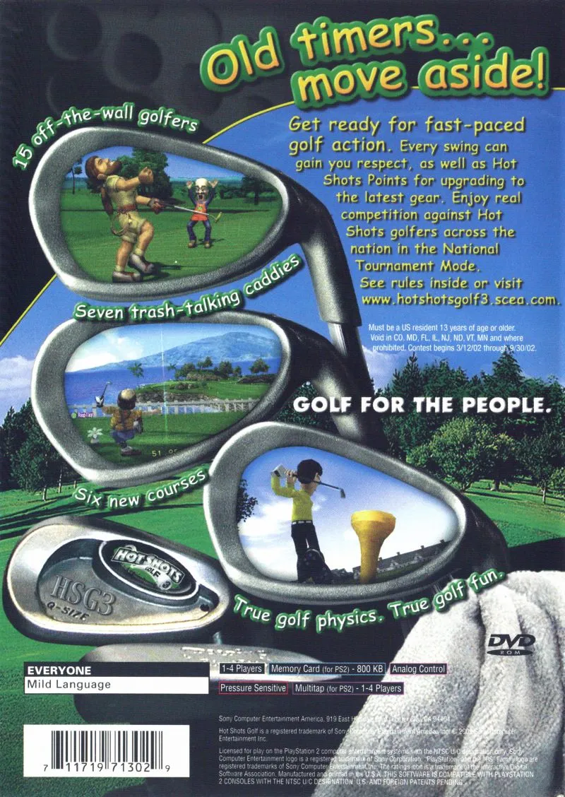 Hot Shots Golf 3 box back