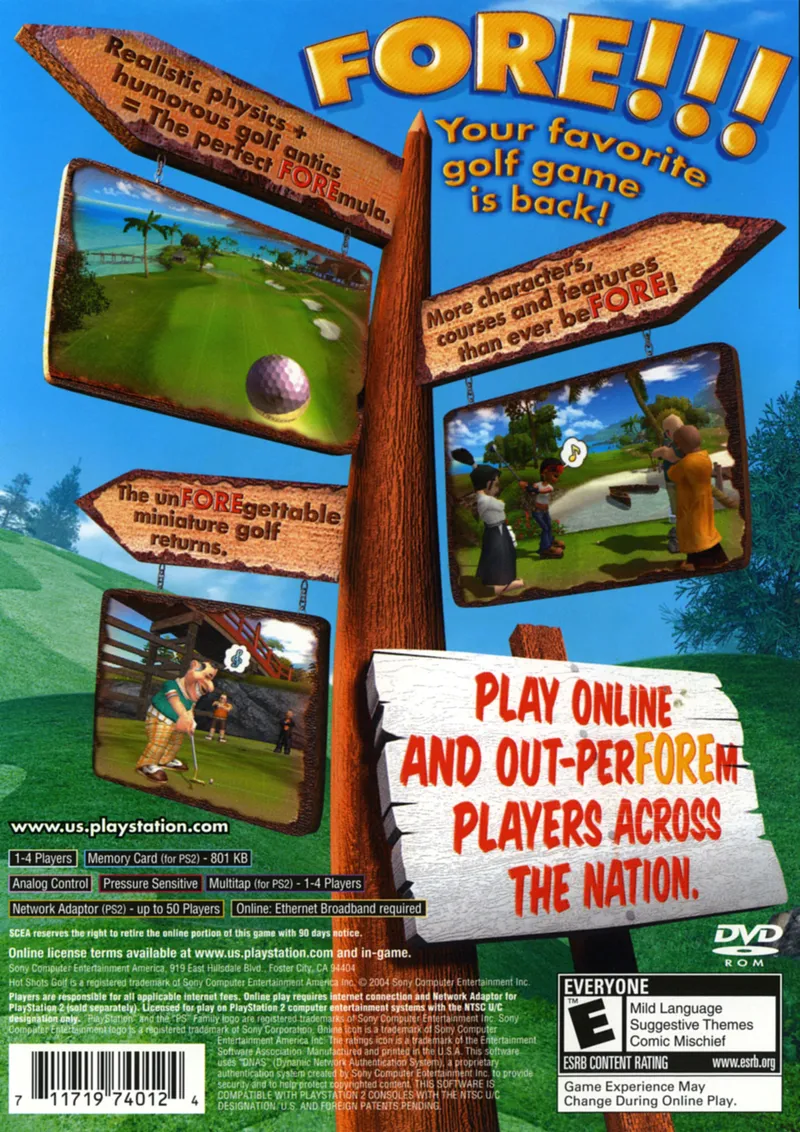 Hot ShotsGolf: Fore! box back