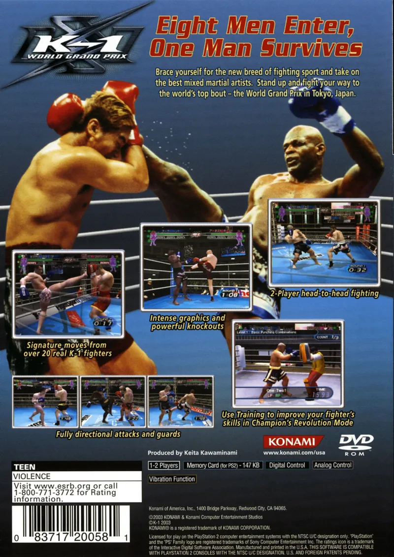K-1 World Grand Prix box back