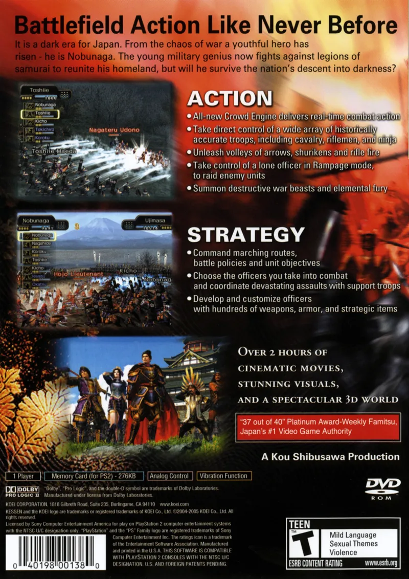 Kessen III box back