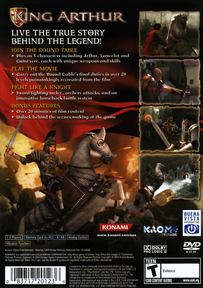 King Arthur box back
