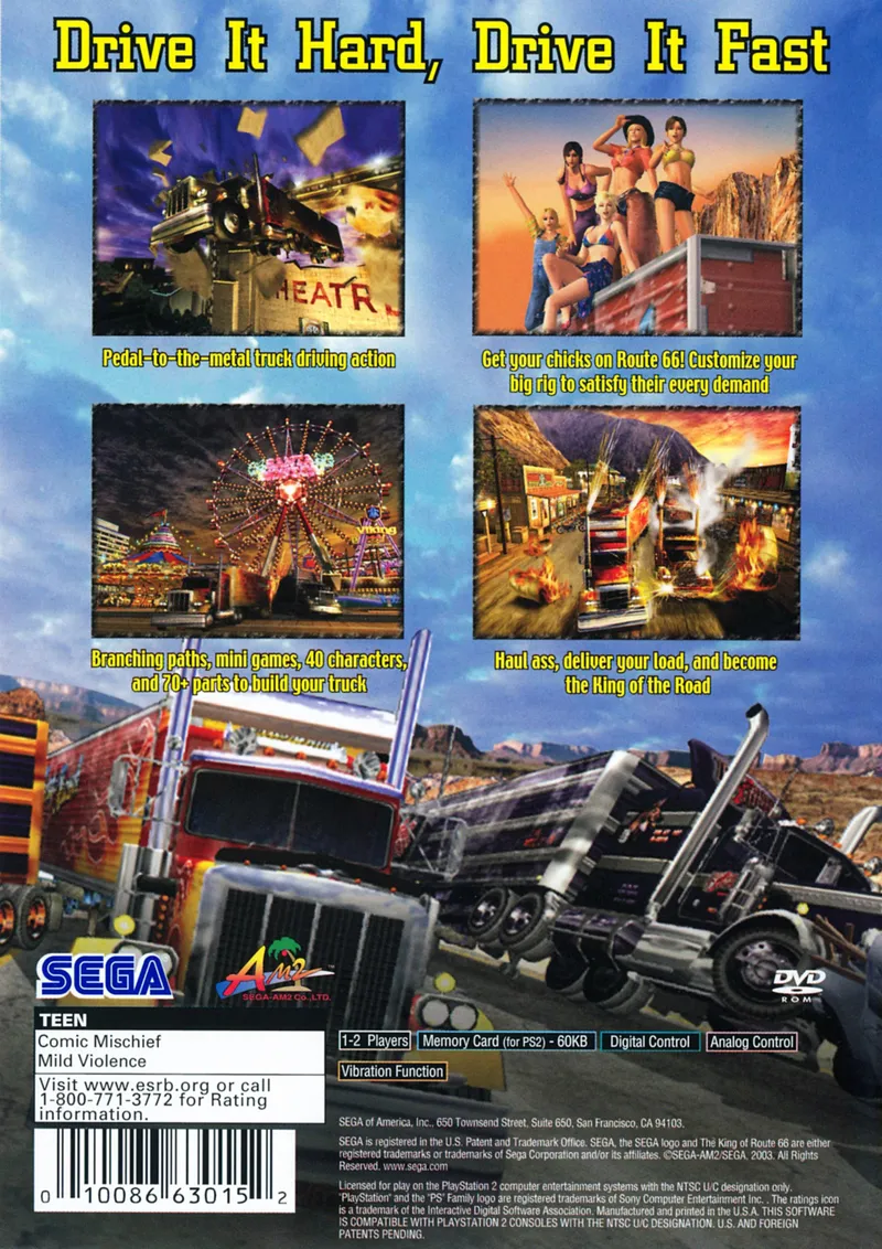 The King of Route 66 box back