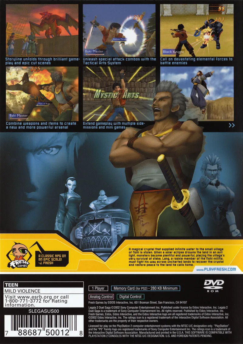 Legaia 2: Duel Saga box back