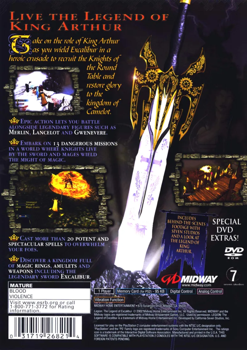 Legion: The Legend of Excalibur box back