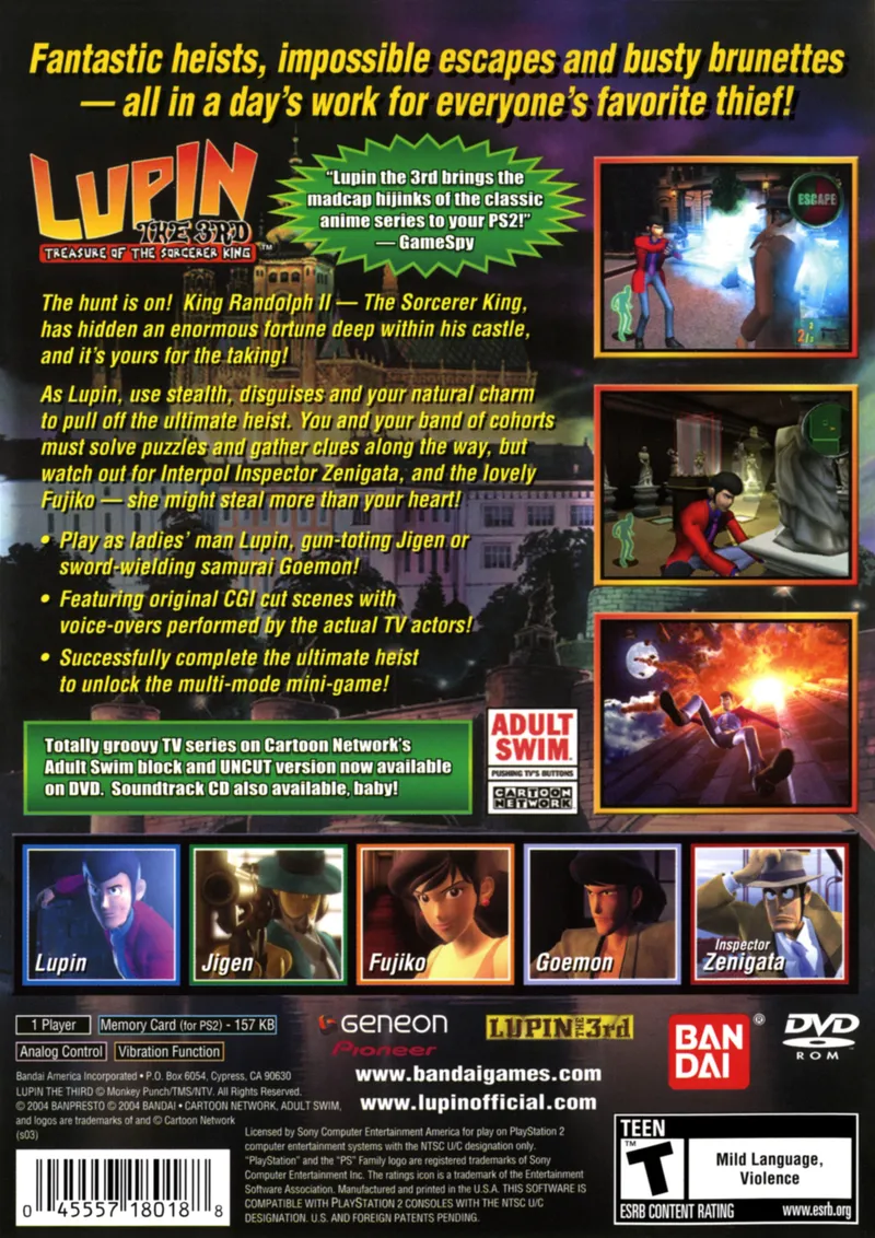 Lupin the 3rd: Treasure of the Sorcerer King box back