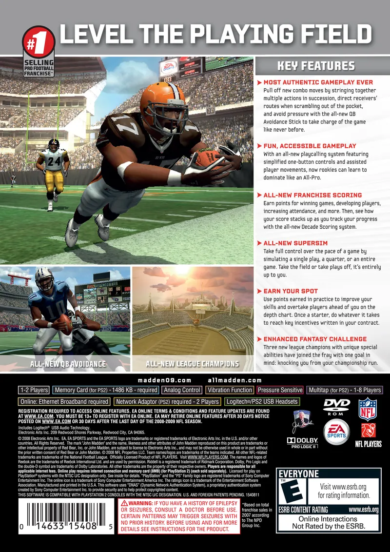 Madden NFL 09 box back