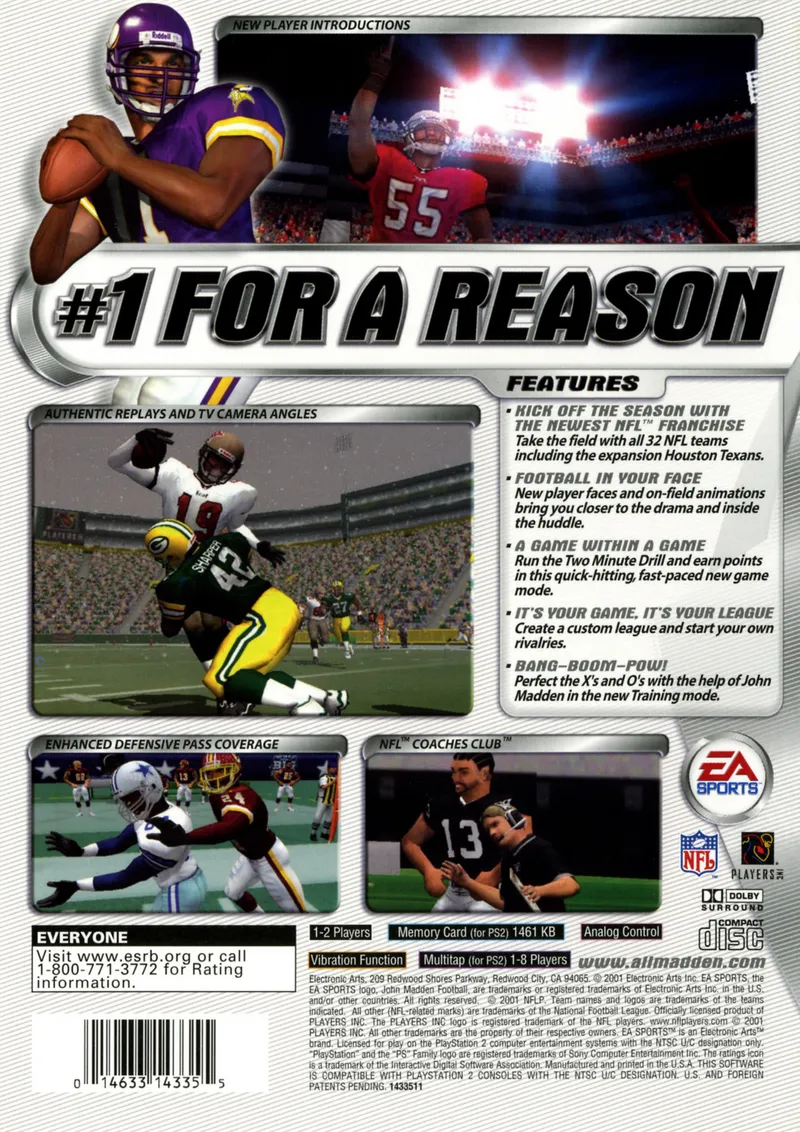 Madden NFL 2002 box back