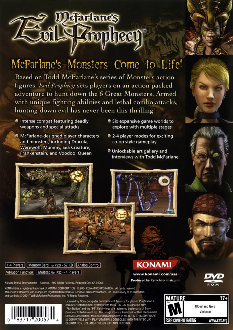 McFarlane's Evil Prophecy box back