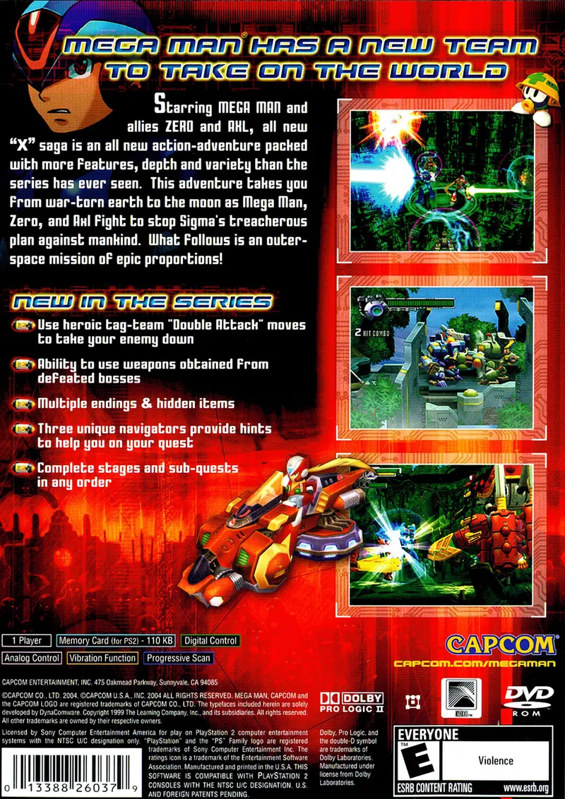 Mega Man X8 box back