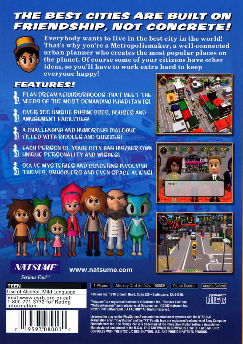 Metropolismania box back