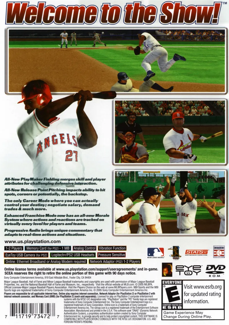 MLB 2006 box back