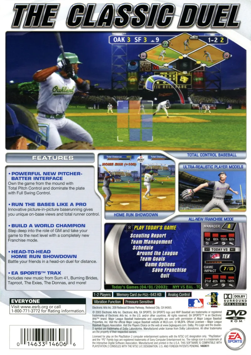 MVP Baseball 2003 box back