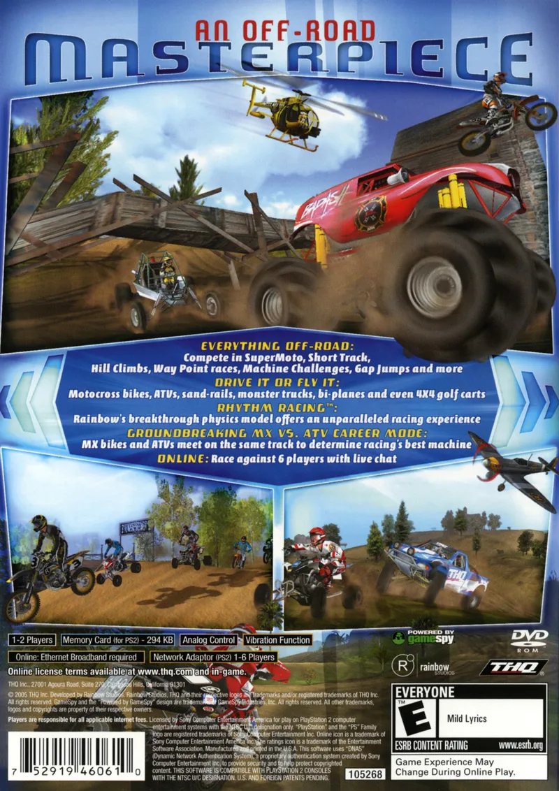 MX vs. ATV Unleashed box back