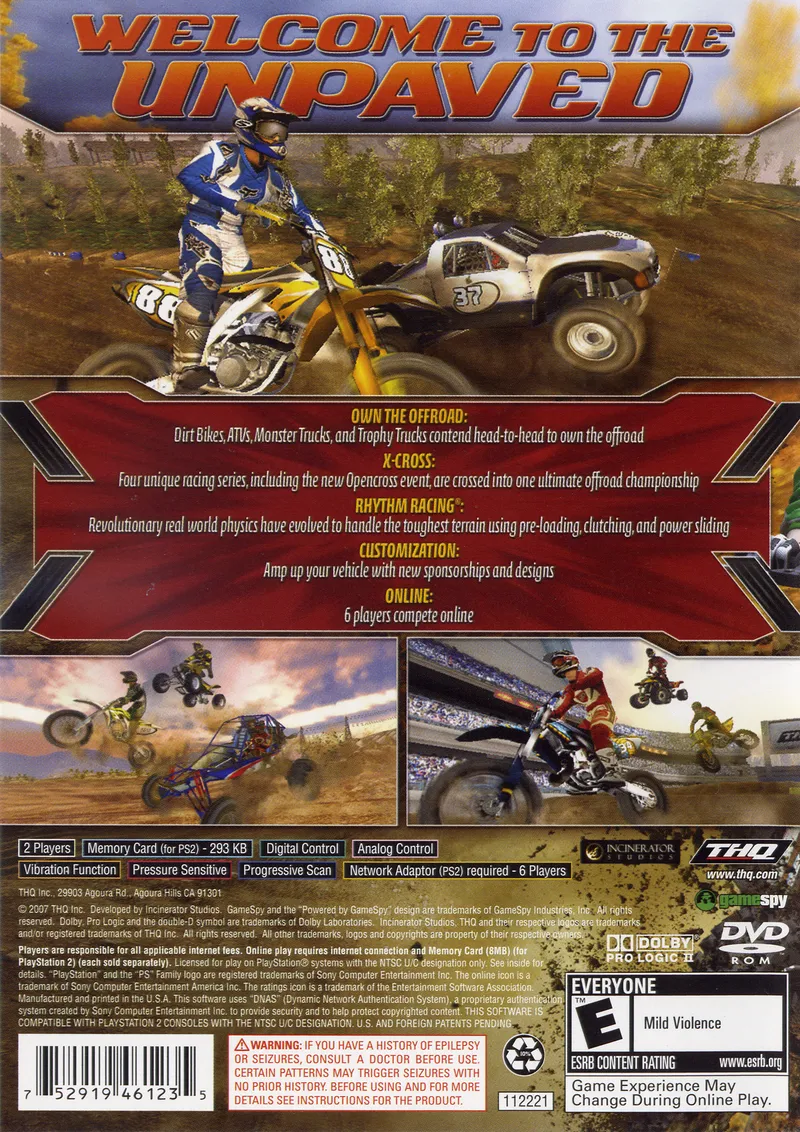 MX vs. ATV: Untamed box back