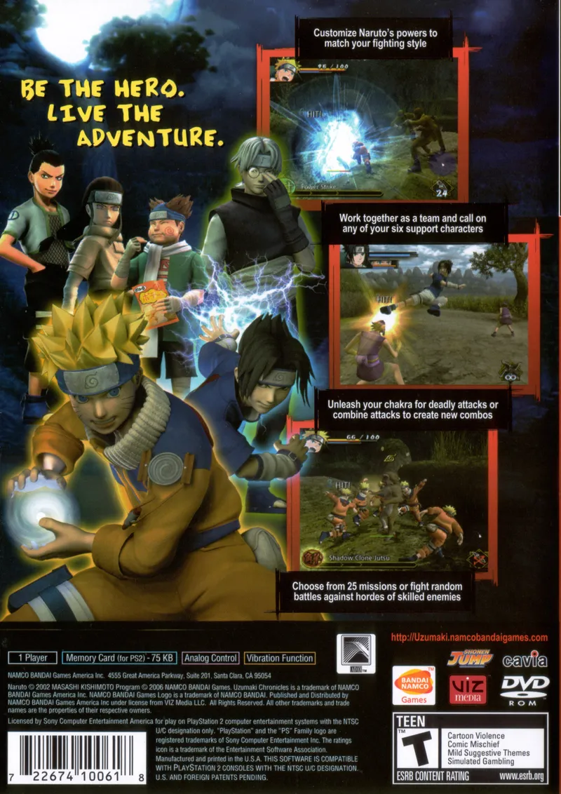 Naruto: Uzumaki Chronicles box back