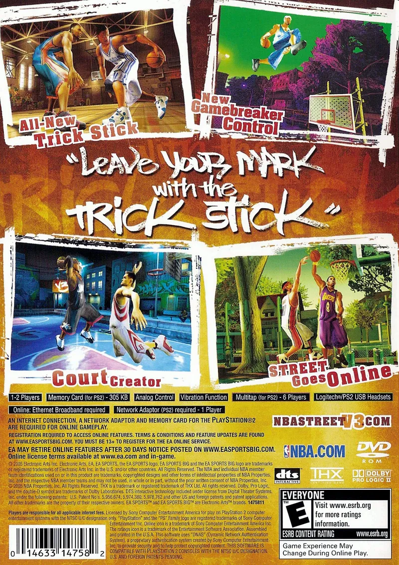NBA Street V3 box back