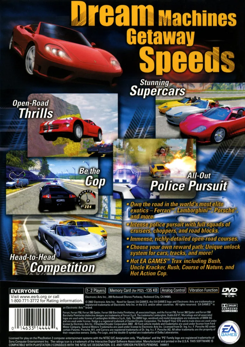 Need for Speed: Hot Pursuit 2 box back