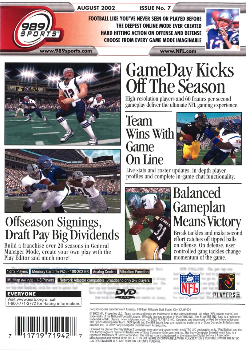 NFL GameDay 2003 box back