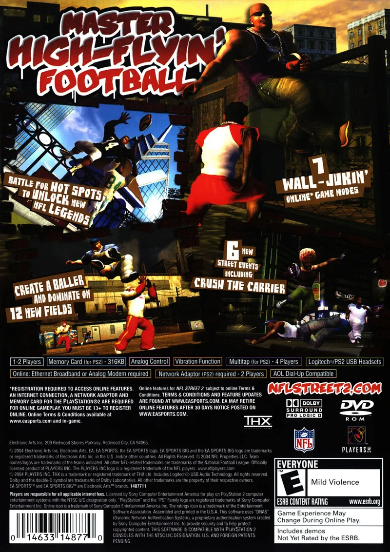 NFL Street 2 box back