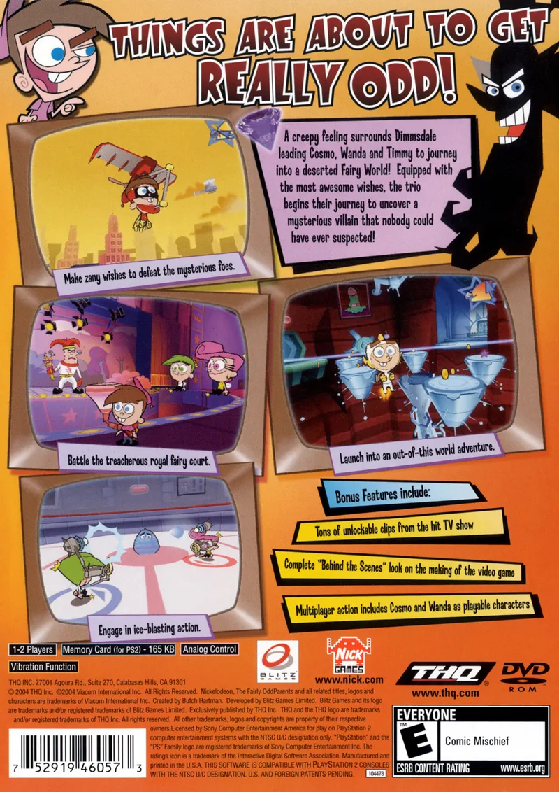 The Fairly OddParents: Shadow Showdown box back