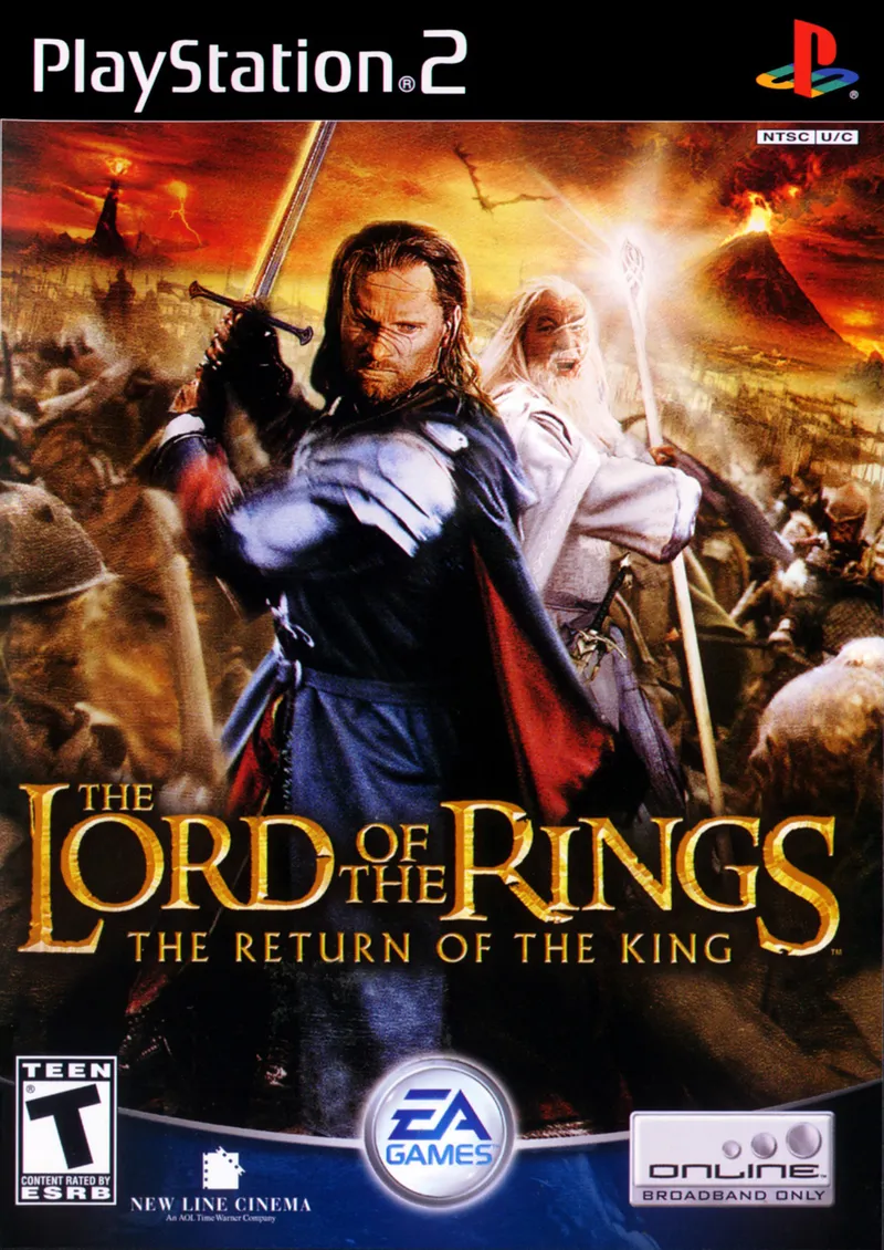 The Lord of the Rings: The Return of the King cover art for Sony Playstation 2