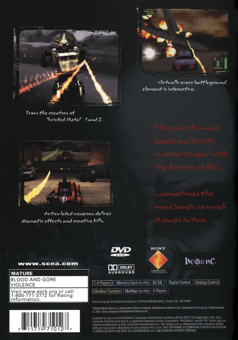 Twisted Metal: Black box back